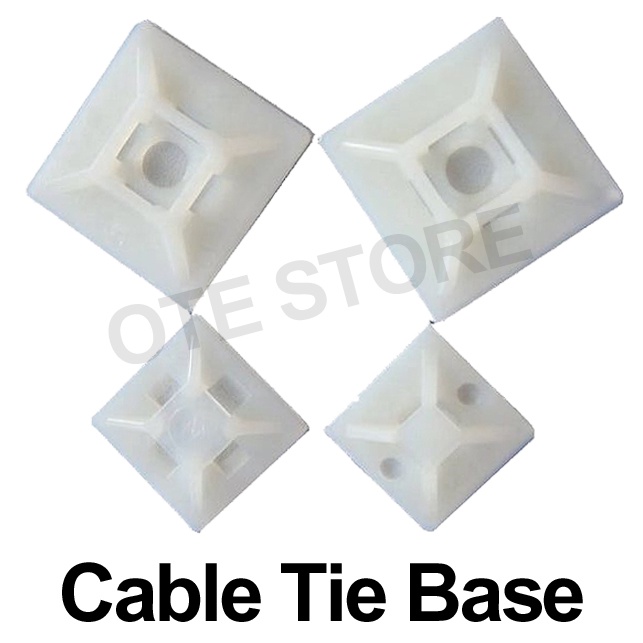 Nylon Cable Tie Mount Self Adhesive Mounting Base (20mm / 25mm) x ...