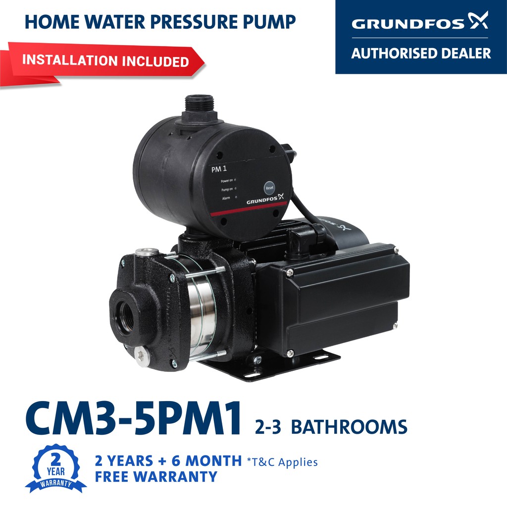 Grundfos Cm3 5pm1 Automatic Home Pressure Booster Water Pump With