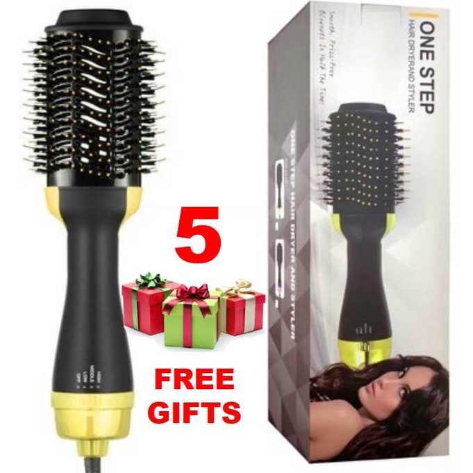 Hair Dryer 3 In 1 Negative Ion Hot Air Dryer Curly Hair Straight Hair Style One Step Shopee 8785