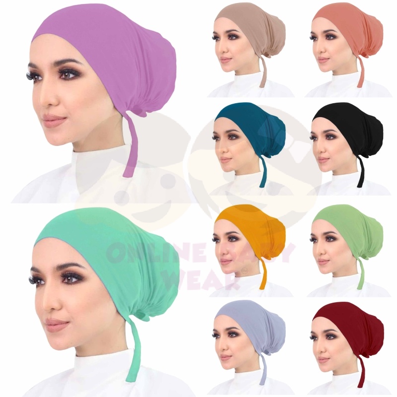 Premium Inner TALI BERGETAH Snowcap / Anak Tudung Premium Cotton Tali ...