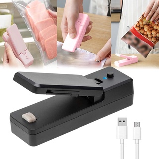 1 Set Multi-Functional Vacuum Sealer Machine, Portable Mini Vacuum Sealer  With Air Sealing System - 6 Bags Included, Rechargeable Fast Heating Snack  Sealer For Potato Chip Bag, Vacuum Bag