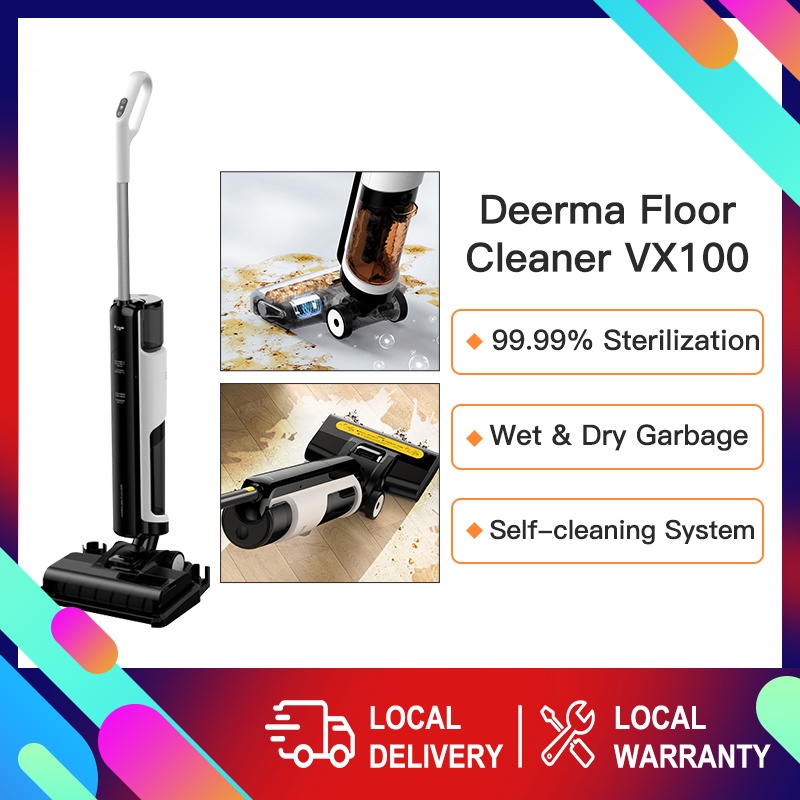 Ready Stock Deerma Vx Multifunction Floor Wet Dry Mop Cordless