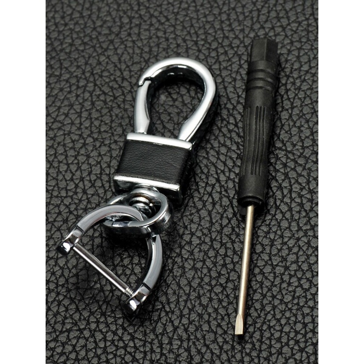 PATIKIL Leather Keychain With Metal Clasp - Universal Key Holder, 5.31 Inch Total Length, For Men & Women