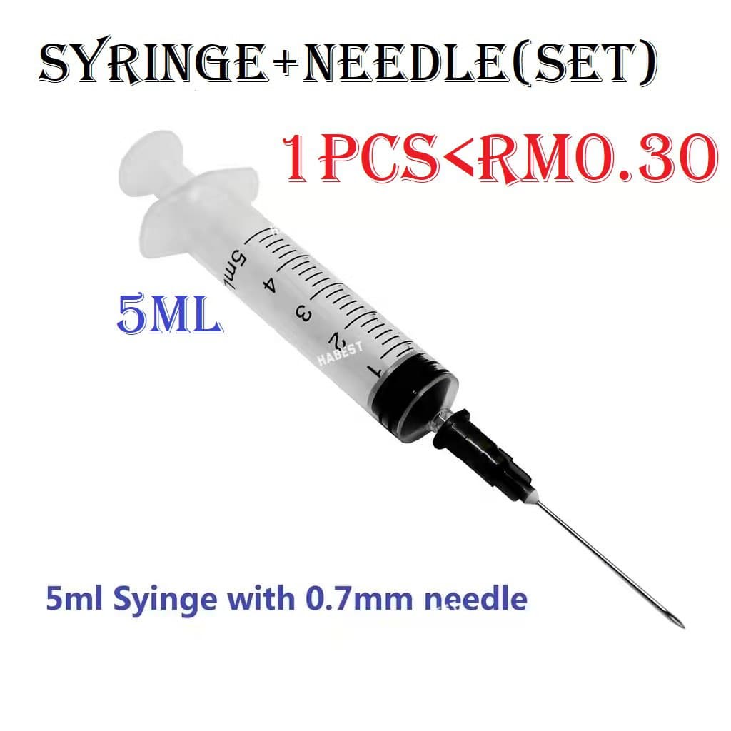 [Full Set] Disposable sterile SYRINGE / JARUM / PICAGARI 1ML/5ML LUER ...