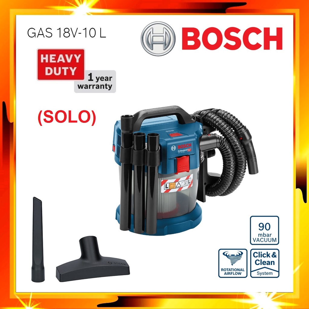 BOSCH HEAVY DUTY GAS 18V10L CORDLESS DUST EXTRACTOR / MOBILE VACUUM GAS 18V 10L Shopee Malaysia