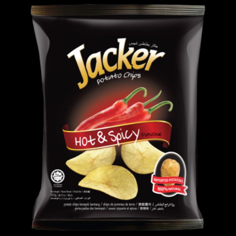 Jacker Potato Chips Hot&Spicy 60g | Shopee Malaysia