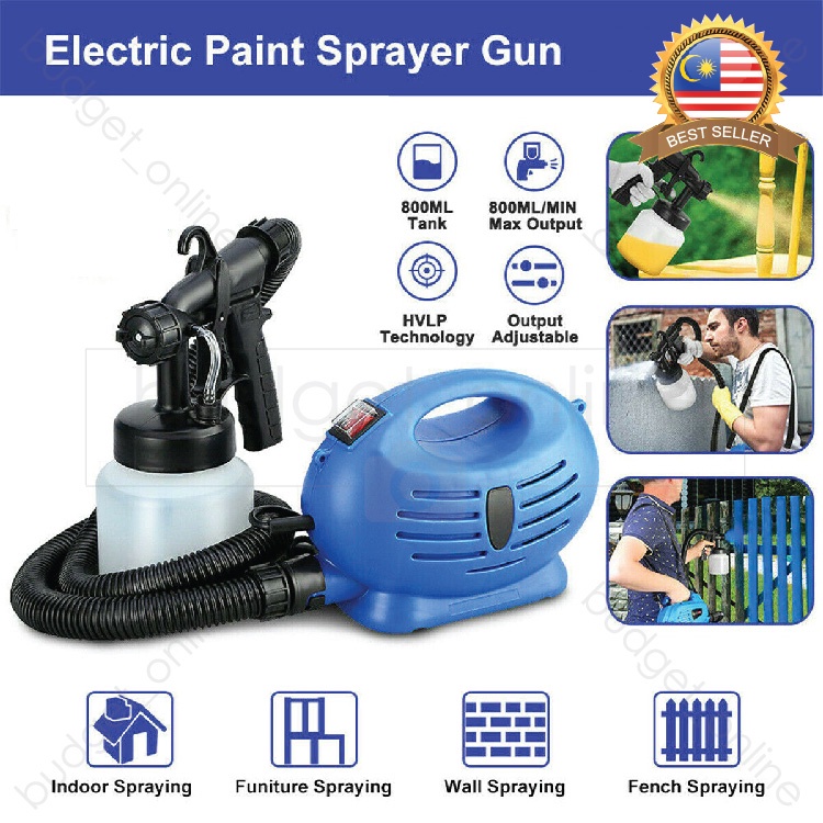 Paint Spray DIY Electric 3 Way Spray Gun System Painting Indoor Outdoor ...