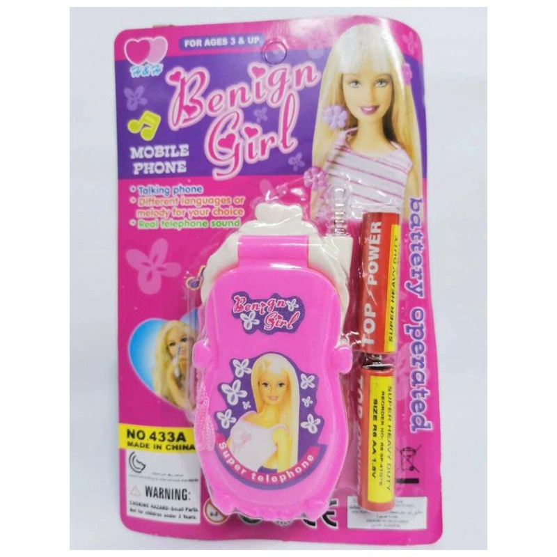 NEW TOYS FOR KIDS PHONE 433A BARBIE GIRL MOBILE PHONE MUSIC SOUND