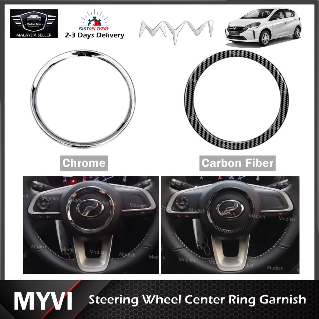 Modish Perodua Myvi Facelift 2022 Steering Wheel Center Ring Garnish ...