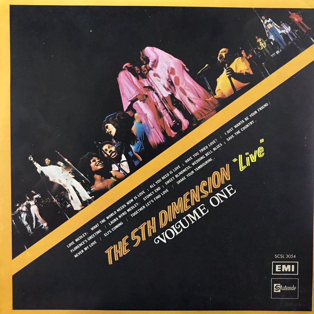 The 5th Dimension, Live!! LP Vinyl Record (1971) - Jazz - Funk - Soul ...