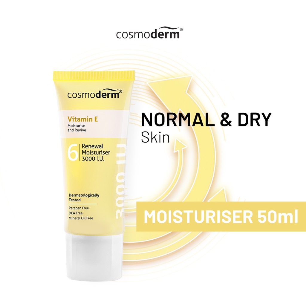 Cosmoderm Vitamin E Renewal Moisturiser 3,000 I.U. (50ml) | Shopee Malaysia