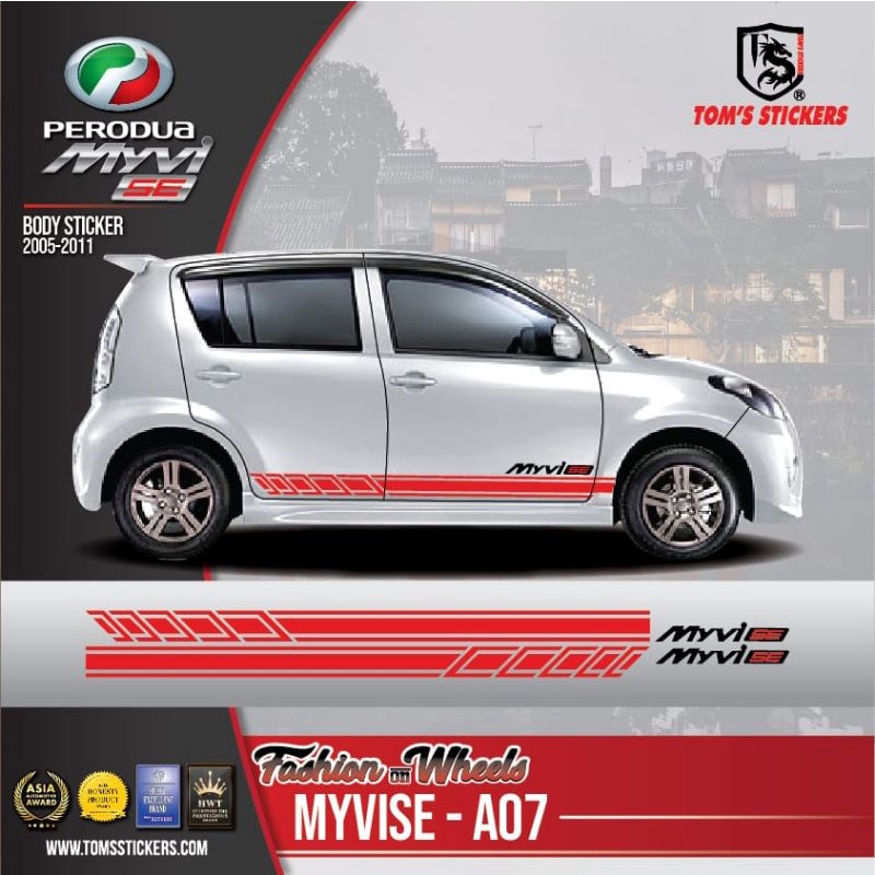 👍👍 PERODUA MYVI SE CAR BODY STICKER SET MYVISE - A07 | Shopee Malaysia