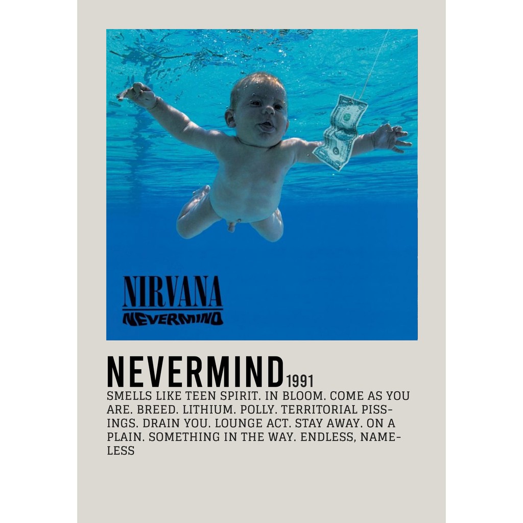 【READY STOCK】Poster Cover Album Nevermind by Nirvana | Shopee Malaysia