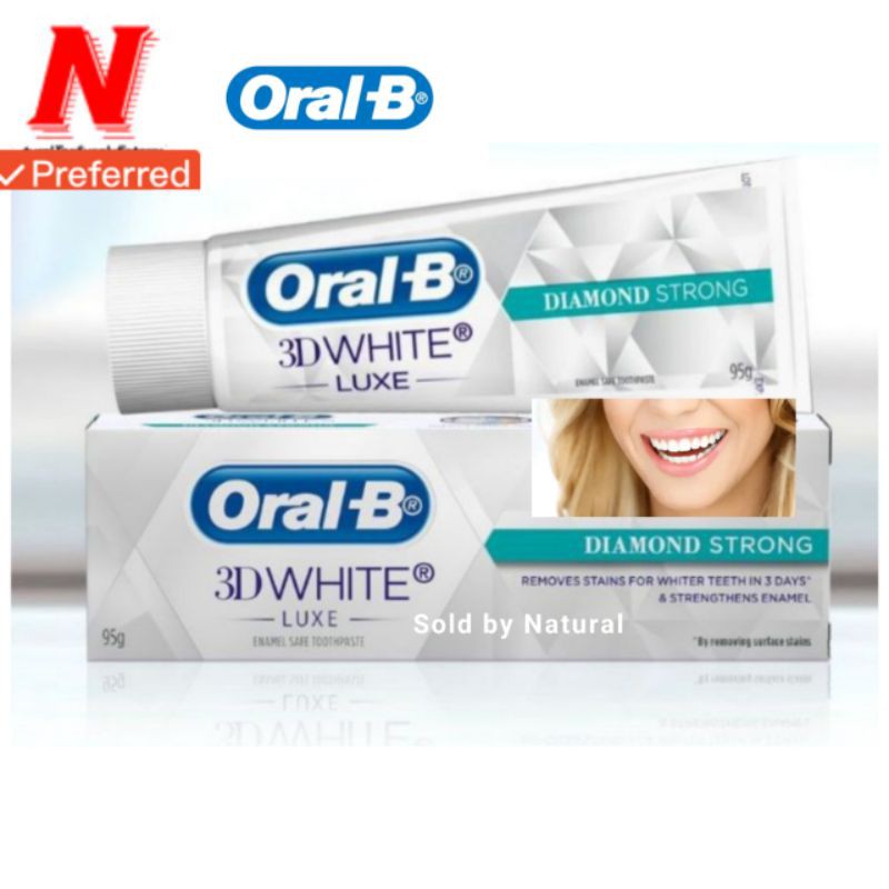 Oral-B 3D WHITE Luxe [ DIAMOND STRONG] Toothpaste 95g | Shopee Malaysia