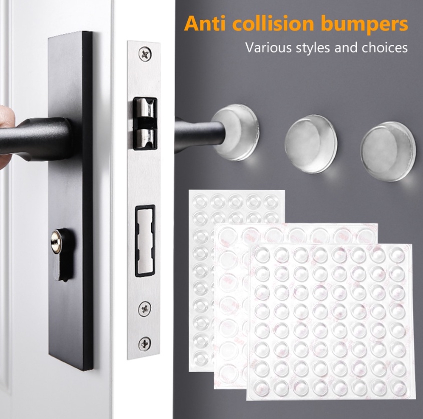 【READY STOCK】 3M Adhesive Transparent Buffer Pads Cabinet Door Bumpers ...