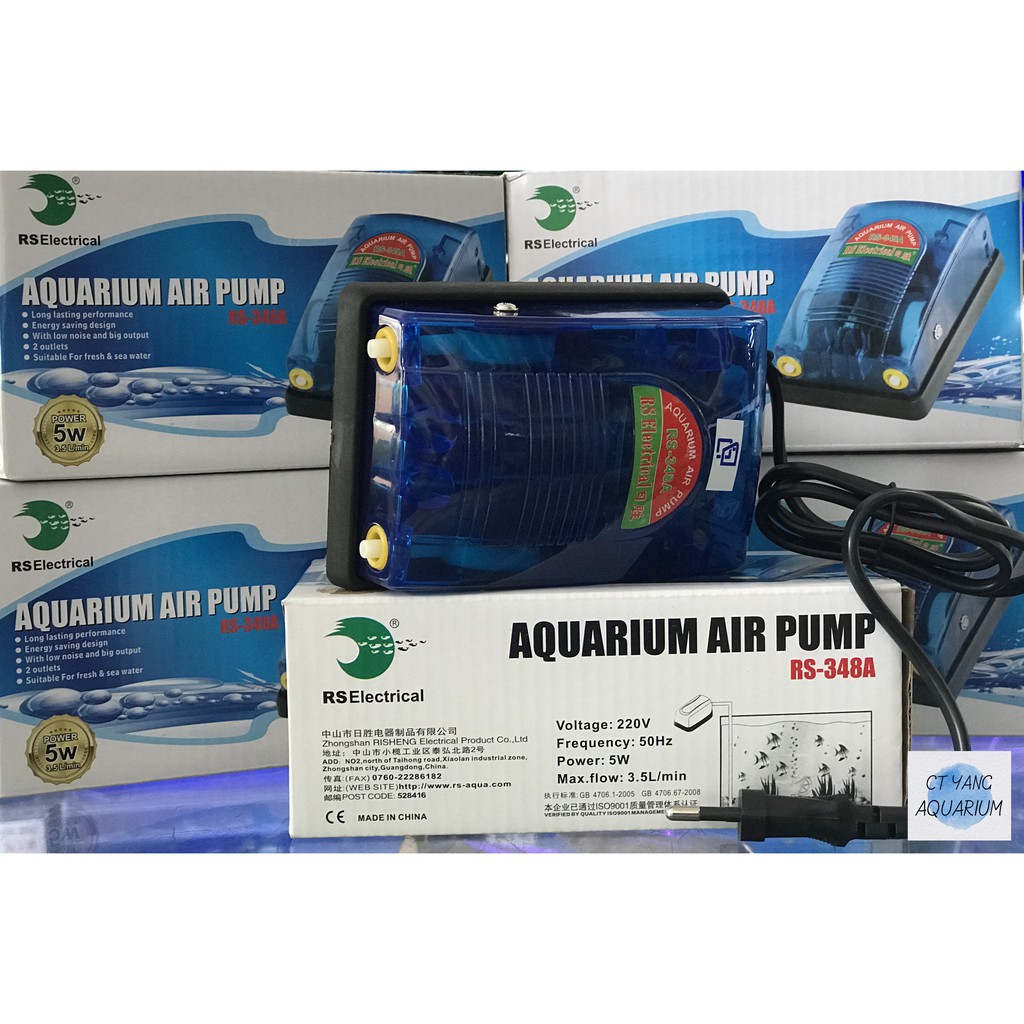 RS Electrical Aquarium Air Pump RS-348A Way Shopee Malaysia