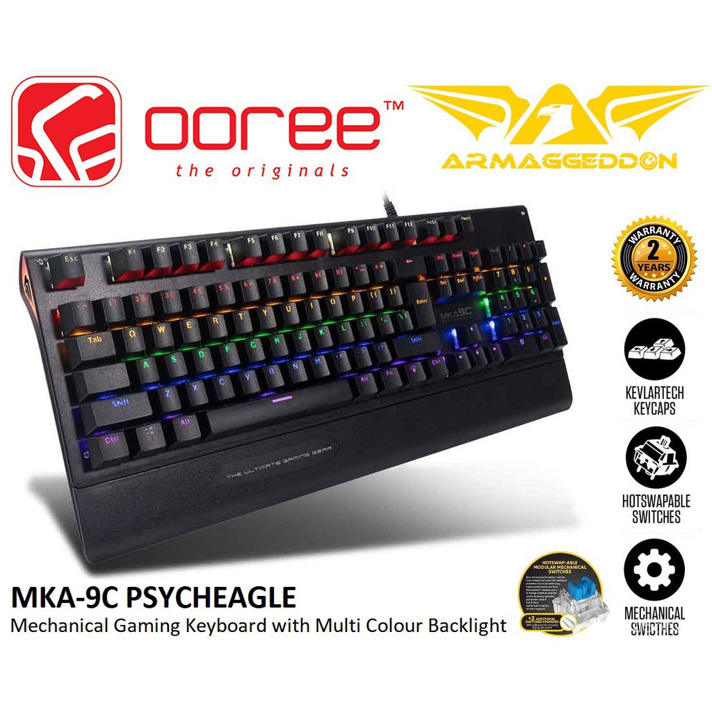 ARMAGGEDDON MKA-9C PSYCHEAGLE MECHANICAL GAMING KEYBOARD WITH ...