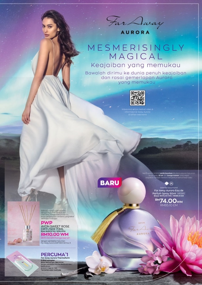 Parfum Avon Far Away Aurora Eau De Parfum Pour Elle 50 Ml, Senteurs Nénuphar, Vanille, Rose, Neuf