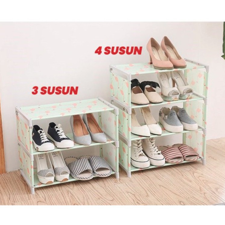 Three / Four Layer Shoe Rack Storage Shoe Rack Combination Shoe Cabinet ...