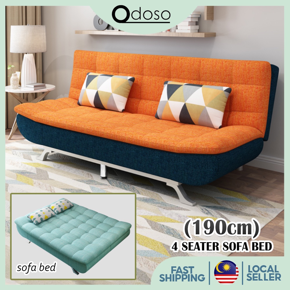 ODOSO SF015 (180cm)/(190cm) 3/4 Seater Premium Sofa Bed Sturdy Steel
