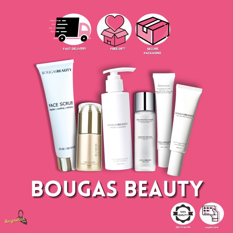 Bougas Beauty Serum / Bougas Face Scrub / Facial Cleanser / Bougas