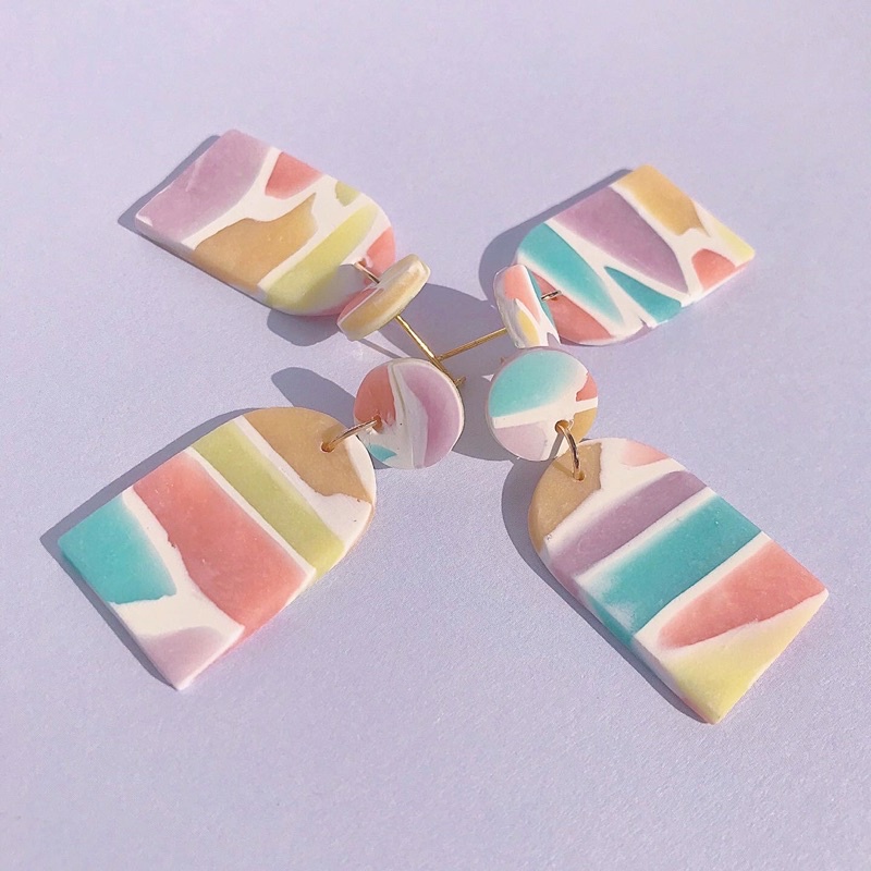 Stained glass clay deals earrings