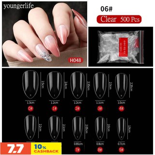 Diy Nail Stickers✼2021New&☜500Pcs Clear / Natural Acrylic False Fake Nail  Art Fingernail Full Nail Tips Designs Manicure | Shopee Malaysia
