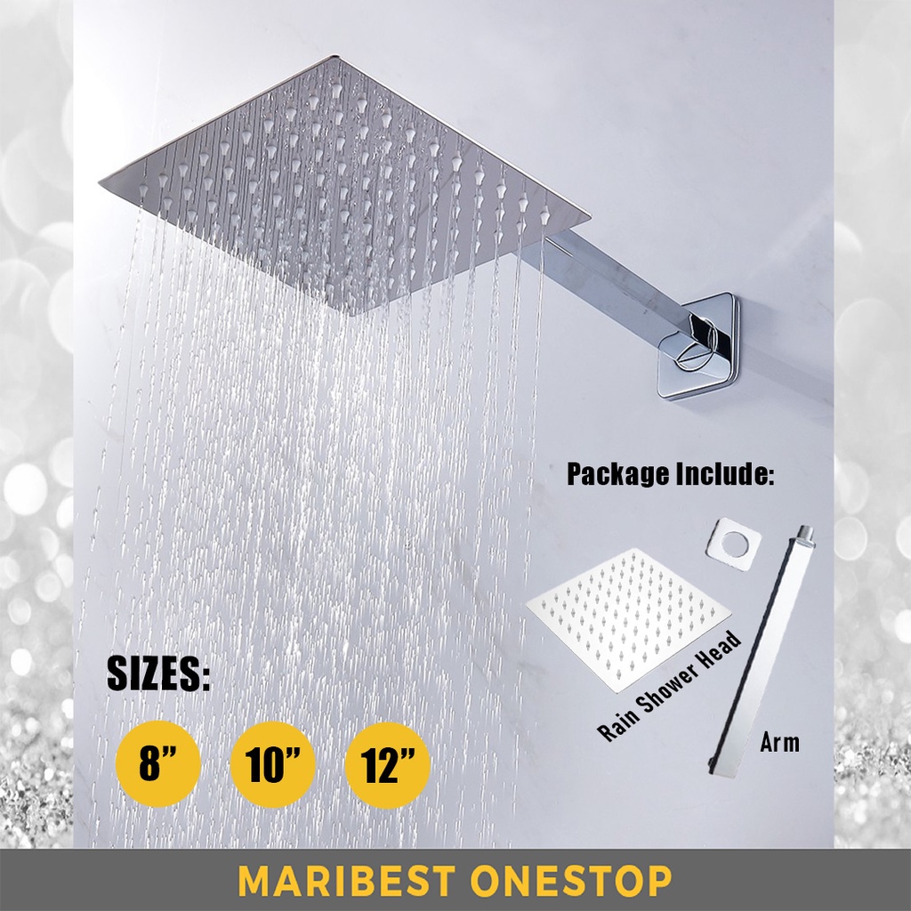 [SET] AT-201200/250/300 SET SQUARE RAINFALL SHOWER HEAD 8