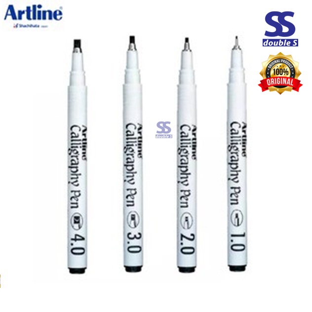 Artline Calligraphy Pen Khat | 1.0 (1mm) / 2.0 (2mm) / 3.0 (3mm) / 4.0 ...