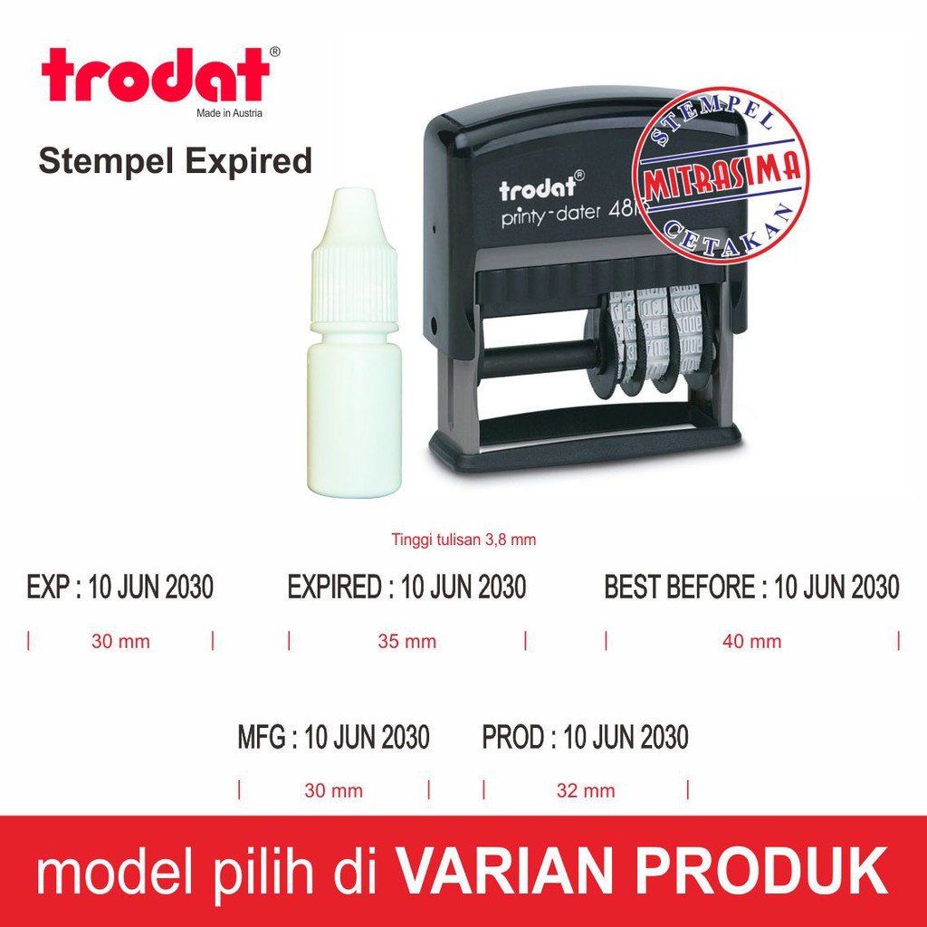 Expired Stamp Expiration Date Stamp/ with Special Plastic Ink | Shopee ...