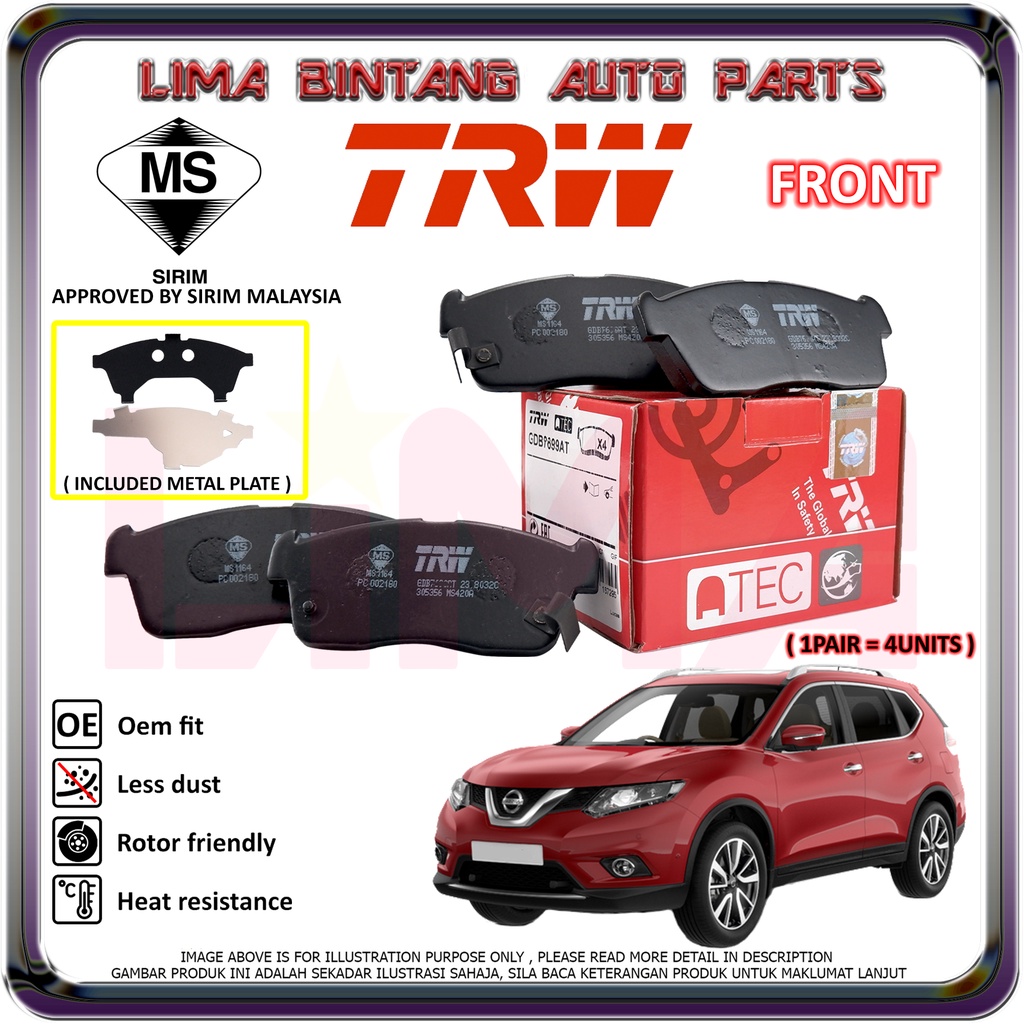 Nissan x trail t32 deals front brake pad replacement