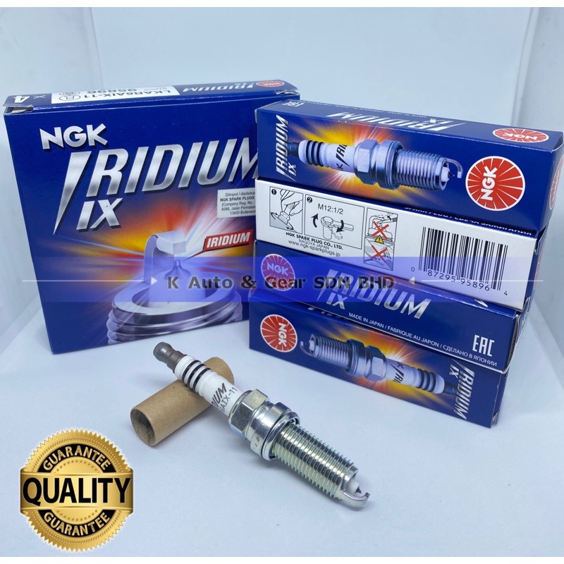 (100% ORIGINAL) IRIDIUM IX SPARK PLUG LKAR6AIX-11 FOR TOYOTA & PERODUA ...