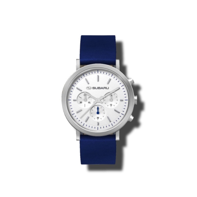 Subaru Blue Leather Chronograph Watch | Shopee Malaysia