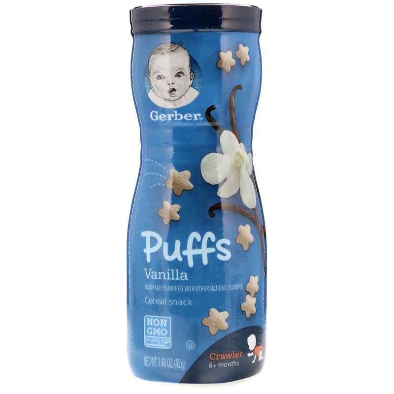 Gerber Puffs , Cereal Snack, 8+ Months, 42 g, 7 Flavours, Puffs Gerber ...