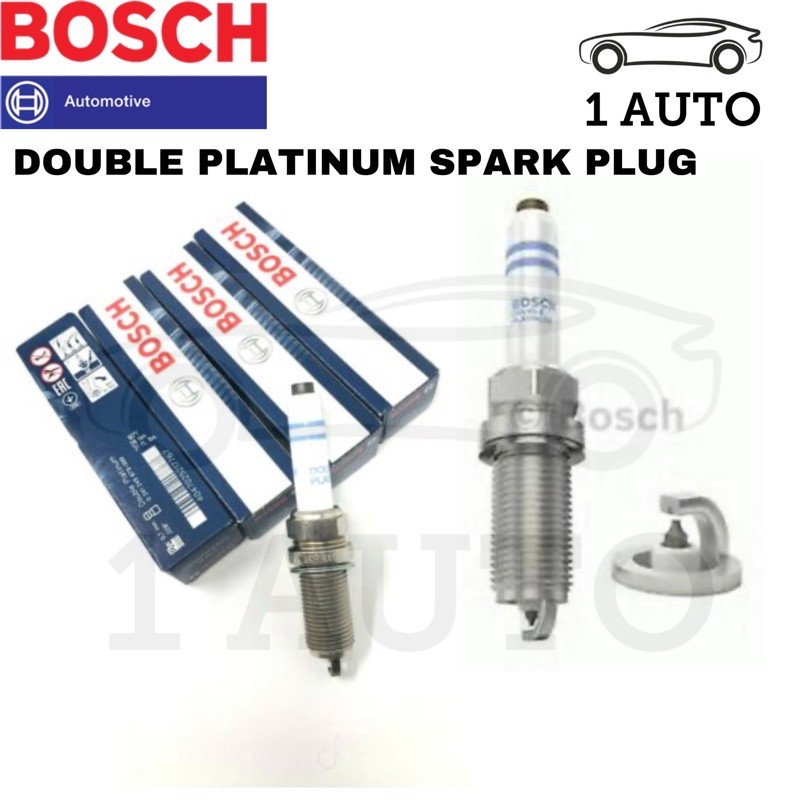 BOSCH DOUBLE PLATINUM SPARK PLUG AUDI A4 B8 1.8TFSI VW PASSAT 2.0 BLUEMOTION Q5 2.0 TFSI QUATTRO