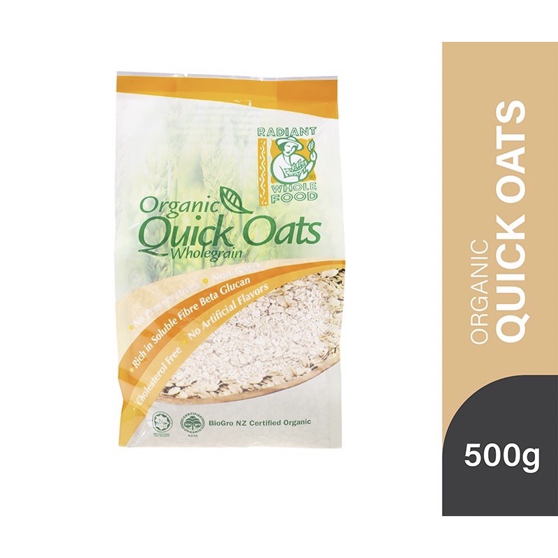 Radiant Organic Quick Oats (500g) | Shopee Malaysia