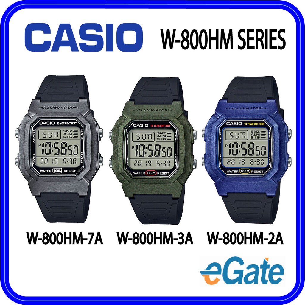 [100% Original] 1YearWarranty Casio W-800HM Series Men Digital Classic ...