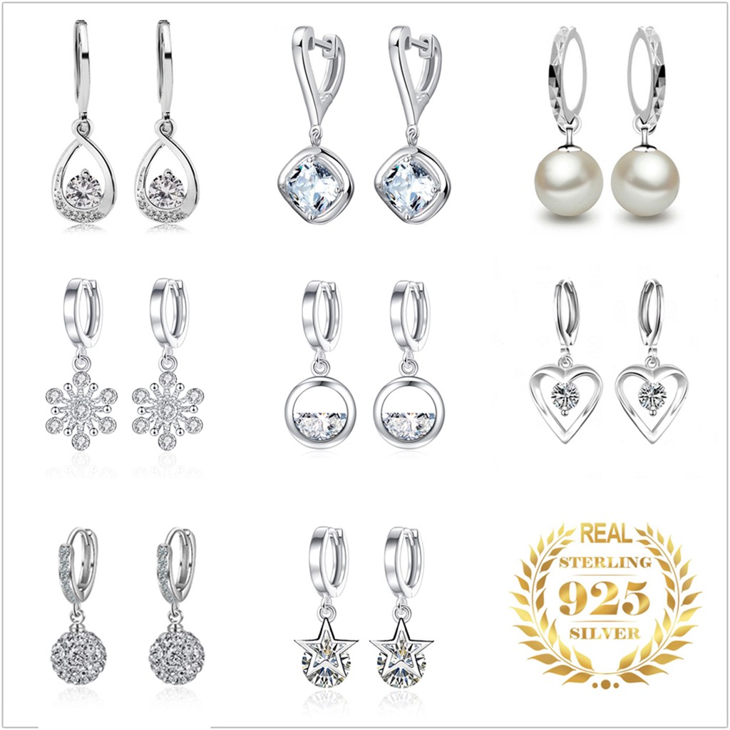 20 styles Women's Fashion earrings korean / Anting perempuan / silver ...