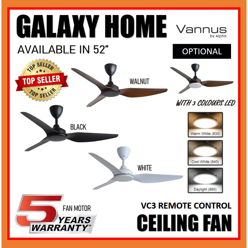 🔥FREE SHIPPING🔥 NEW ALPHA VANNUS VC3 3B 52" DC MOTOR REMOTE CONTROL