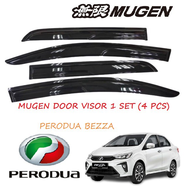 PERODUA BEZZA 3” INCH 8CM Door Visor Mugen Air Press Visor Window Wind ...