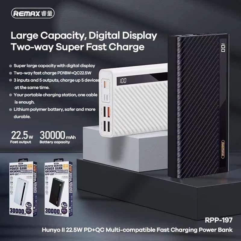 REMAX RPP 73 196 197 Linon Pro Powerbank 20000mAh 30000mAh LED Fast ...