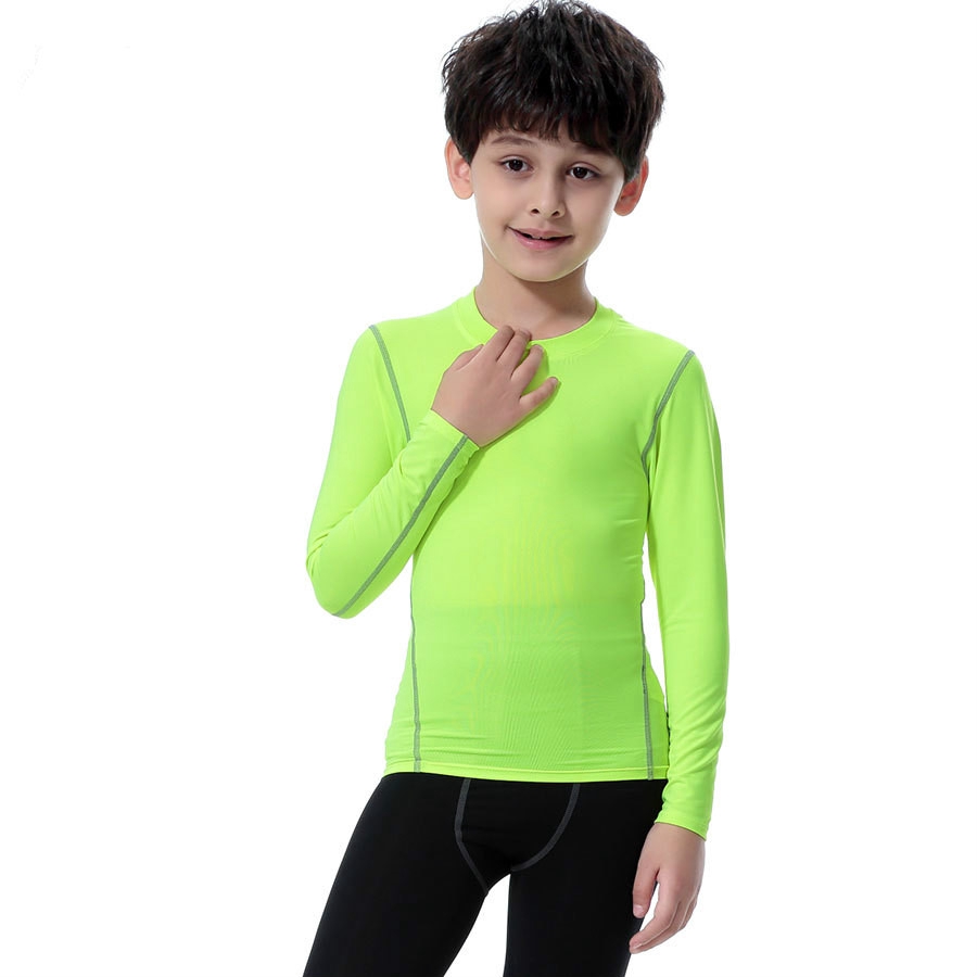 Quick Dry Tight Kid Blouse Fitness Kid Sportswear Children Jersey Running  Shirt Boys Girls Long Sleeve GYM T-Shirt