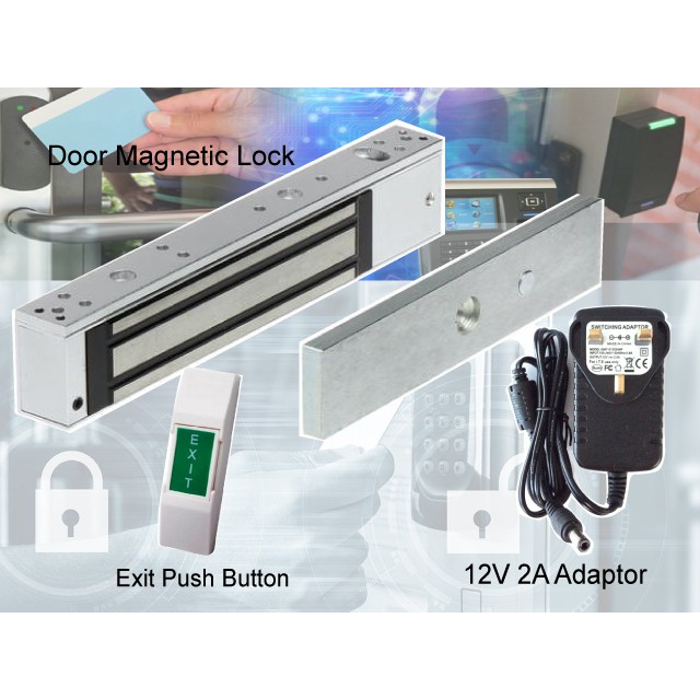 Door Access Electro Magnetic Lock Compatible to 12V Access Controller ...