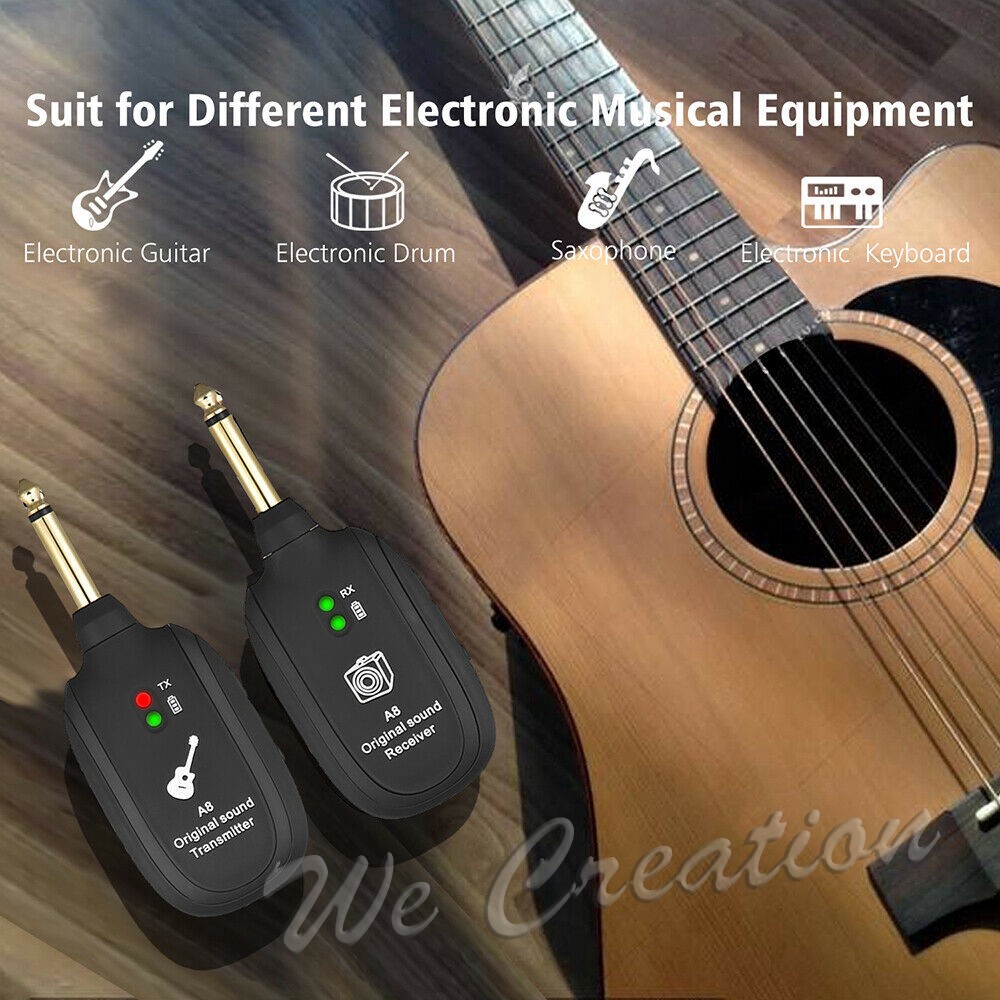 [READY STOCK] A8 Guitar And Bass Wireless System Transmitter Receiver