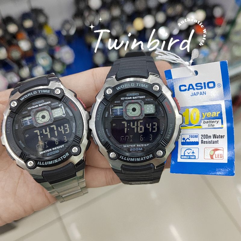 2000w 1bvdf Casio Ae 2000 Wd AE-2000W-1B CASİO DIGITAL WATCH With