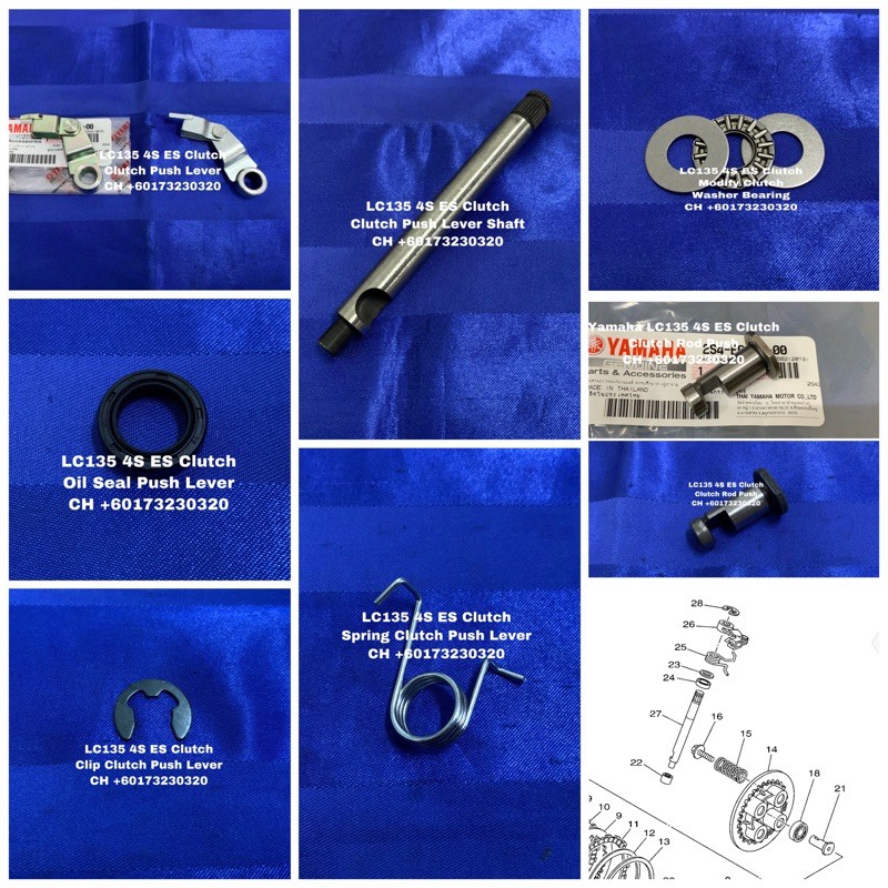 LC135 Hand Clutch Push Rod Assy | Shopee Malaysia