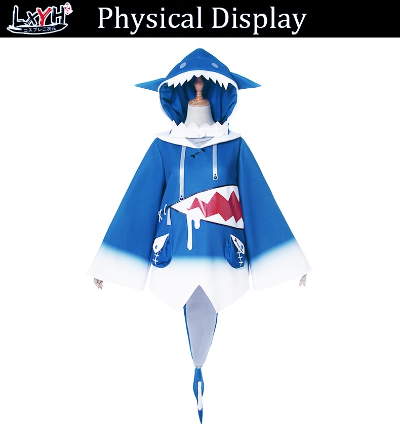 LXYH- COSER KING] Hololive Gawr Gura Vtuber Cosplay Costume Cartoon Anime  Cosplay Costume Dress Woman