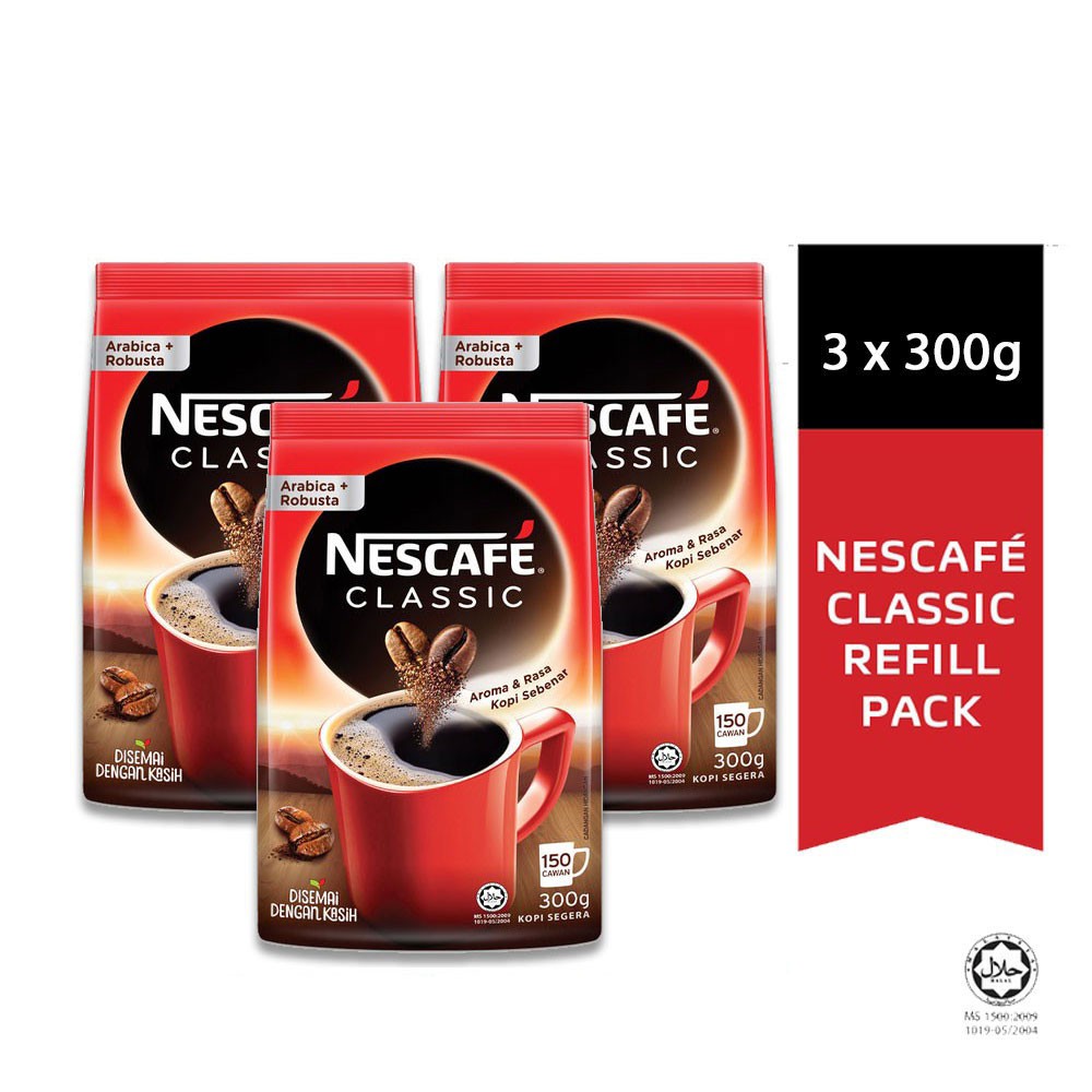 3 Size NESCAFE Classic Coffee Refill 300g/200g/50g kopi klasik kopi sedap kopi murah kopi pack