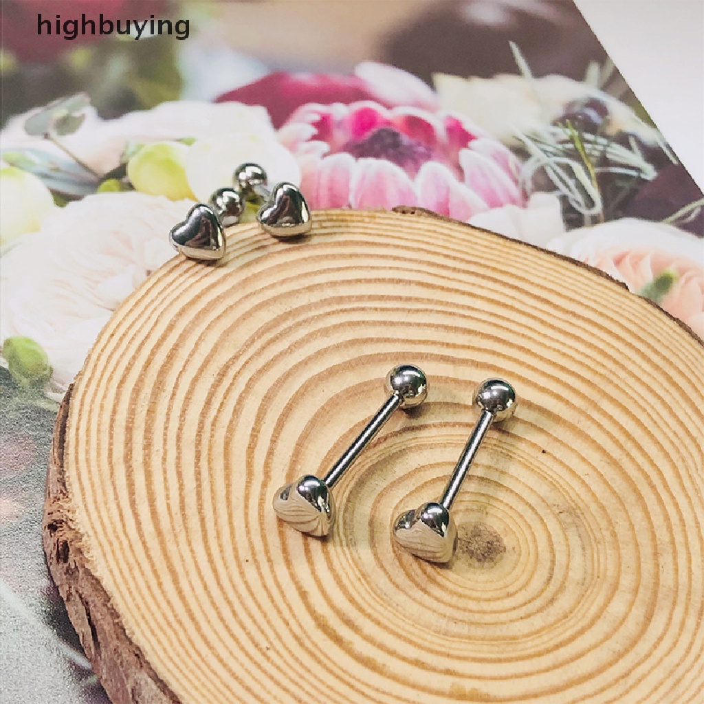 HBMY Metal Love Heart Tongue Nails Piercing Body Studs Piercing Pin ...