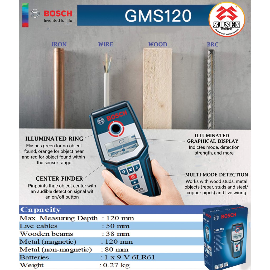 Bosch Detector GMS 120 Malaysia 